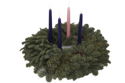 Traditionally, three of the candles are purple, and one is pink.
