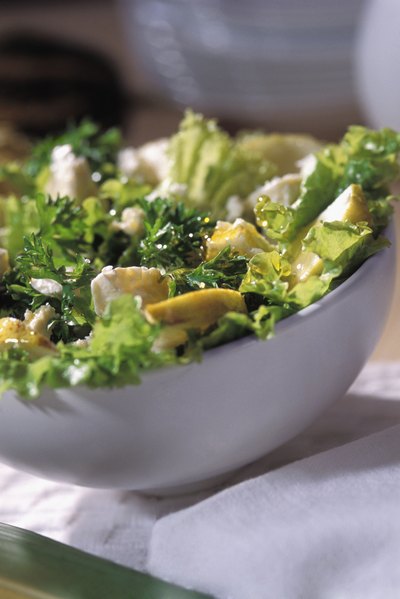 Close-up of a bowl of salad