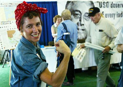 Rosie the Riveter costume.