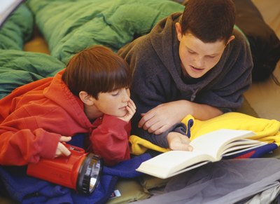 Boys in tent