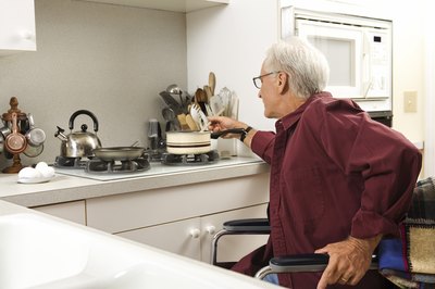 Senior in kitchen