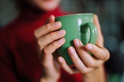 Woman drinking tea