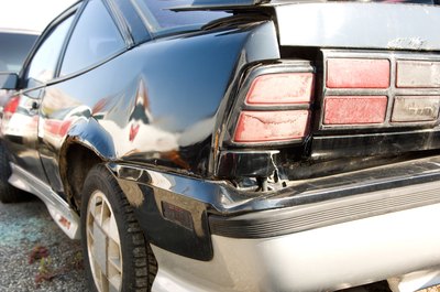 Car after bing rear-ended