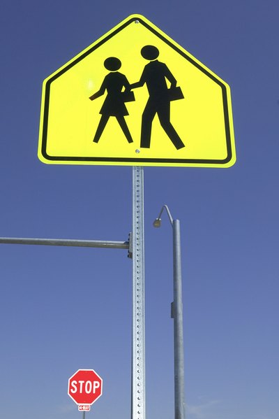 Pedestrian crossing sign