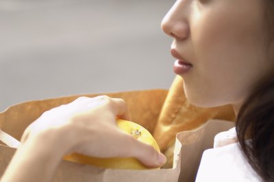 Woman with a grocery bag