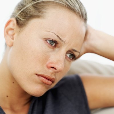 Somber woman