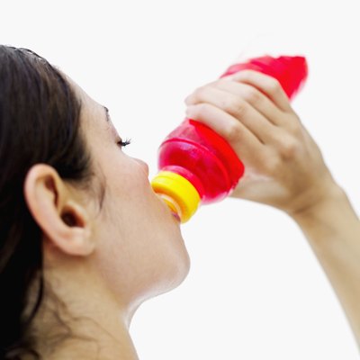 Woman drinking sports drink