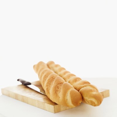 Baguettes are a popular type of french bread.
