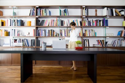 Coffee-table books can be used as decor.