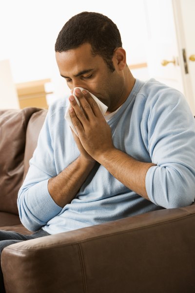 Man sneezing