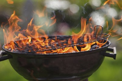 Charcoal grill.