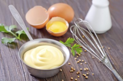 Small bowl of mayonnaise