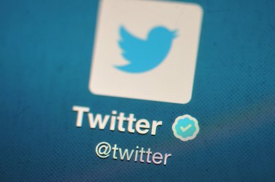 Close-up of Twitter logo