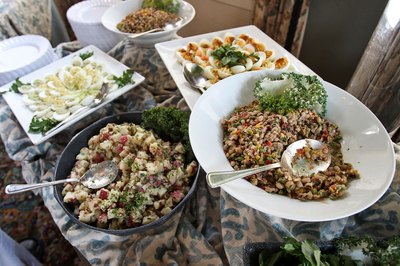 Buffet table overview