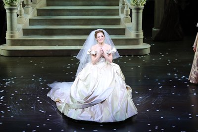 Actress on Broadway stage