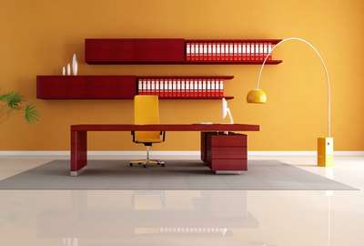 Mahogany office furniture space