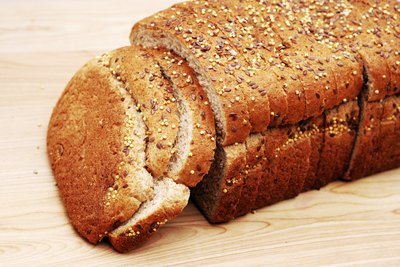 Sliced multigrain bread with flaxseed