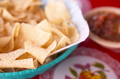 Eat spicy foods such as a bowl of hot chili or a plate of chips and salsa.