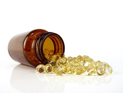 Vitamin D capsules.