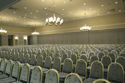 Class reunions are often held in large halls.