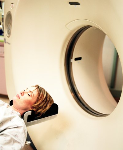 Women getting scan