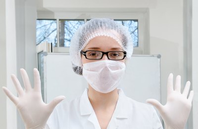 Woman with protective wear