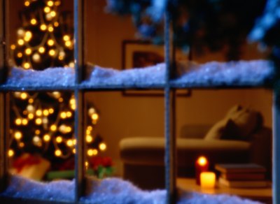 Cover the display or move lights inside.