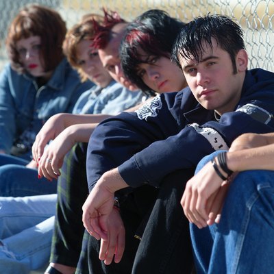 Punk rock teen boys