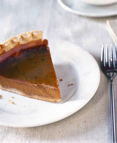 Serve persimmon pie with whip cream.