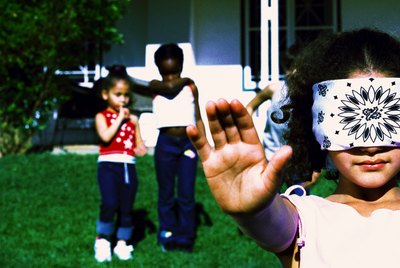 Blindfolded kid