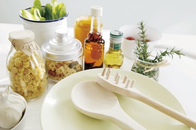 Garlic, herbs and fresh pasta.