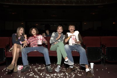 Teenagers at movie