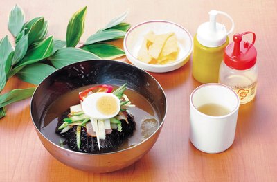 Thai broth based soup with ingredients