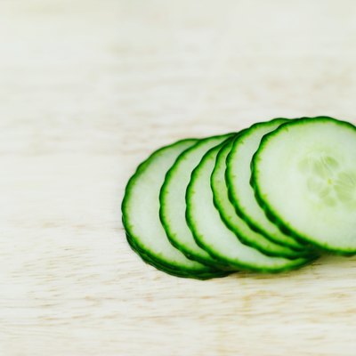 Slices of cucumber.