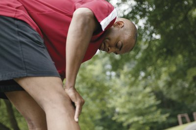 Tired man after jogging
