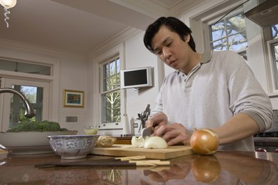 Garlic's strong smell comes from allicin, which is released when the garlic clove is crushed, cut or bruised.