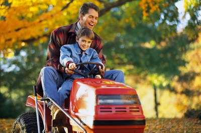 The H2013SDA riding mower comes with a 13 horsepower engine that can go up to 4.5 mph.