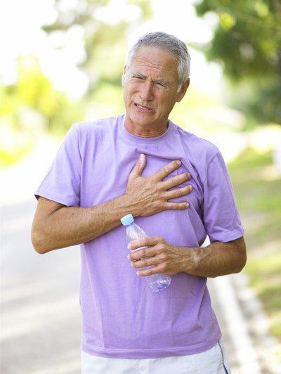 Man experiencing chest pain