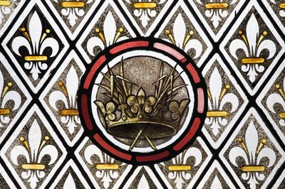 Stained glass window display