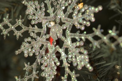Glittered snowflakes