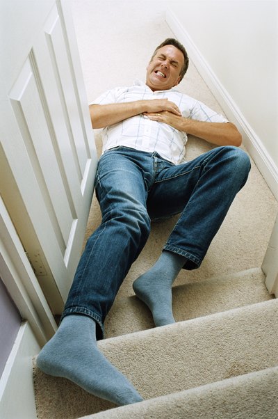 man having heart attack