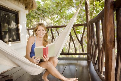 woman reading a book