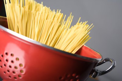 Dried, uncooked pasta