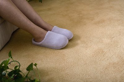 she can relax in comfy slippers