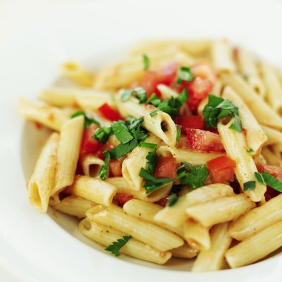 A dish using penne pasta