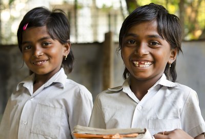 young Indian students in class