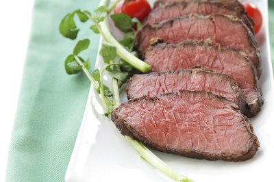 Medium-rare cooked steak