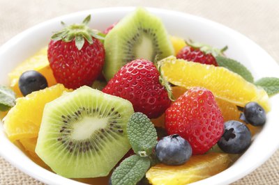 Fresh, assorted fruit in bowl