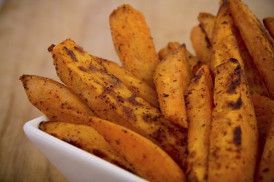 Sweet potato chips flavored with cumin are often found at large Zulu community meals