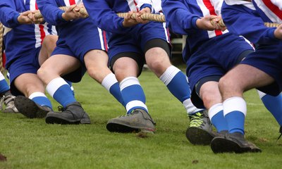 Team building games can help adult groups.